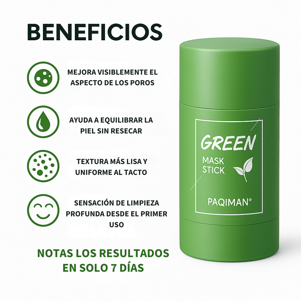 ¡OFERTA 2x1! Mascarilla de Té Verde – Purifica y Refresca tu Piel
