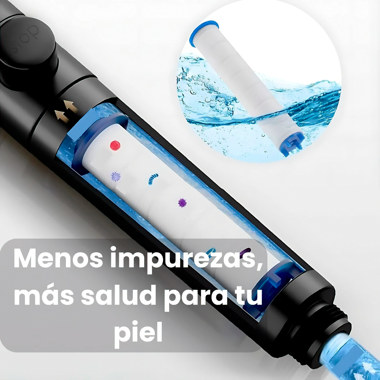 AquaSense™ – Alcachofa de Alta Presión + 2 Filtros purificadores