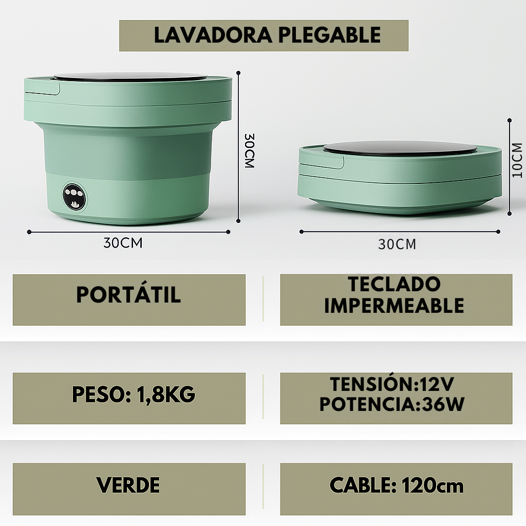 GoWash™ - Mini Lavadora Portátil de 8L