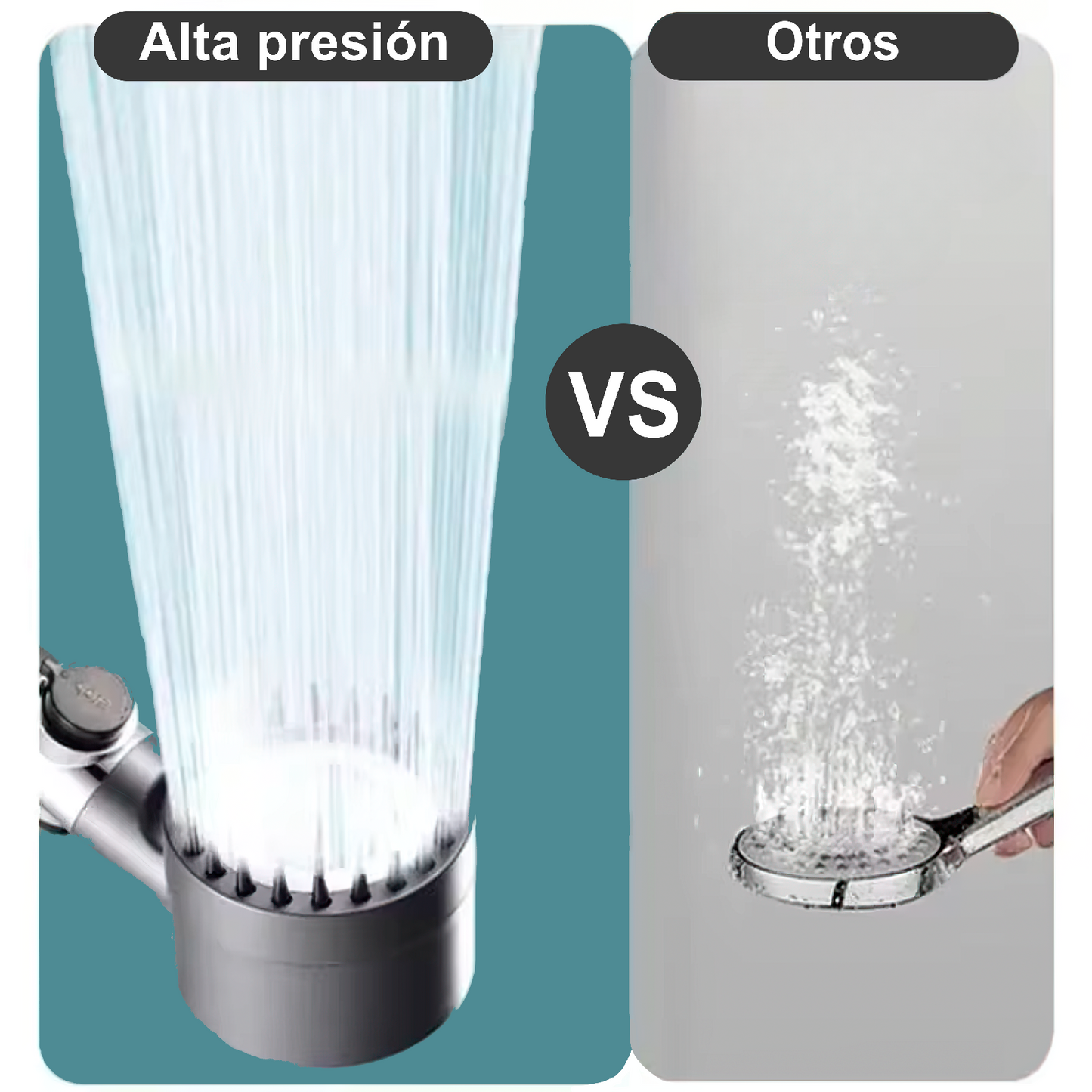 AquaSense™ – Alcachofa de Alta Presión + 2 Filtros purificadores