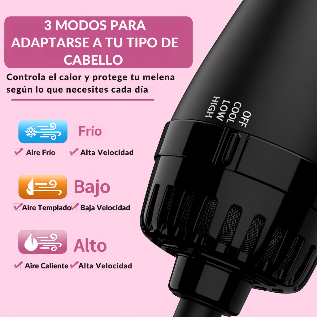 DRYING BRUSH Secador 3 En 1 De Cabello