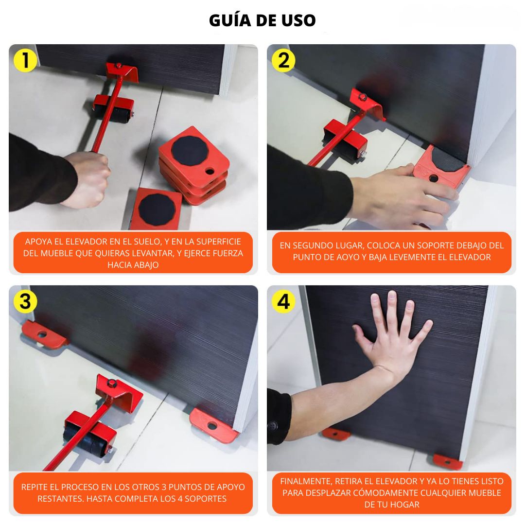 LevantaMuebles™ – Incluye 4 ruedas de regalo