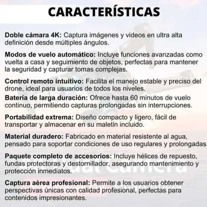 Dron DualView™ Doble Cámara 4K – Con Maletín Gratis